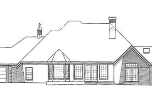 Exterior - Rear Elevation for European House Plan #310-827 - 3 bed, 2.5 bath