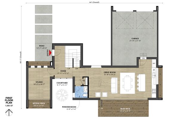 Modern Floor Plan - Main Floor Plan #933-7