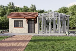 Exterior - Front Elevation 6 for Adobe / Southwestern House Plan #1106-154 - 2 bed, 2 bath