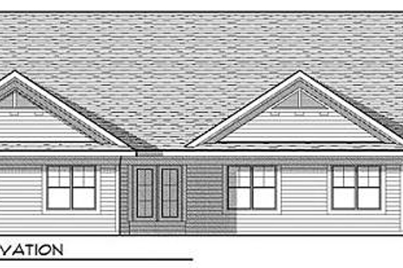 Home Plan - Exterior - Rear Elevation for Traditional House Plan #70-941 - 2 bed, 2 bath