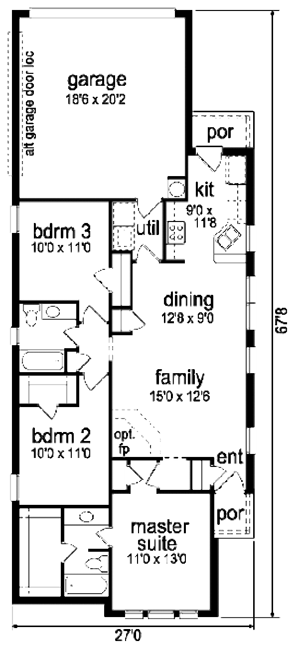 Traditional Floor Plan - Main Floor Plan #84-295
