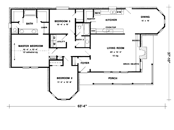 Dream House Plan - Country Floor Plan - Main Floor Plan #410-178