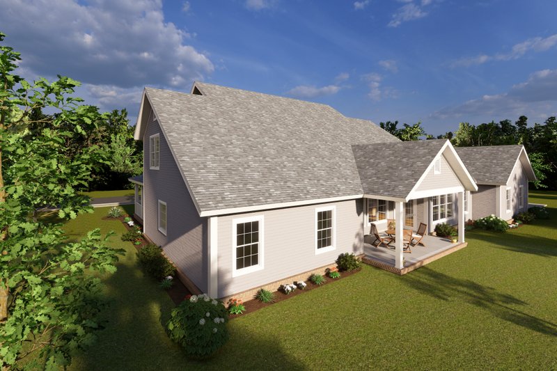 House Plan Design - Exterior - Rear Elevation for Farmhouse House Plan #513-2209 - 5 bed, 4 bath