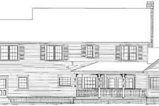 Exterior - Rear Elevation for Country House Plan #11-215 - 4 bed, 2.5 bath