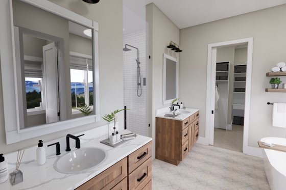 Interior - Master Bathroom for Farmhouse House Plan #51-1282 - 3 bed, 3.5 bath