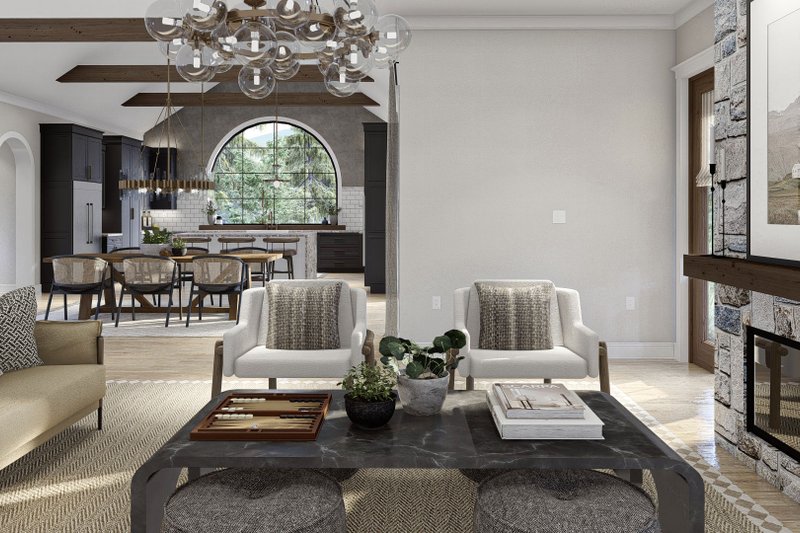 Home Plan - Interior - Family Room for European House Plan #455-635 - 4 bed, 3.5 bath