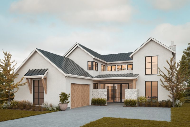 House Blueprint - Farmhouse Exterior - Front Elevation Plan #1114-15