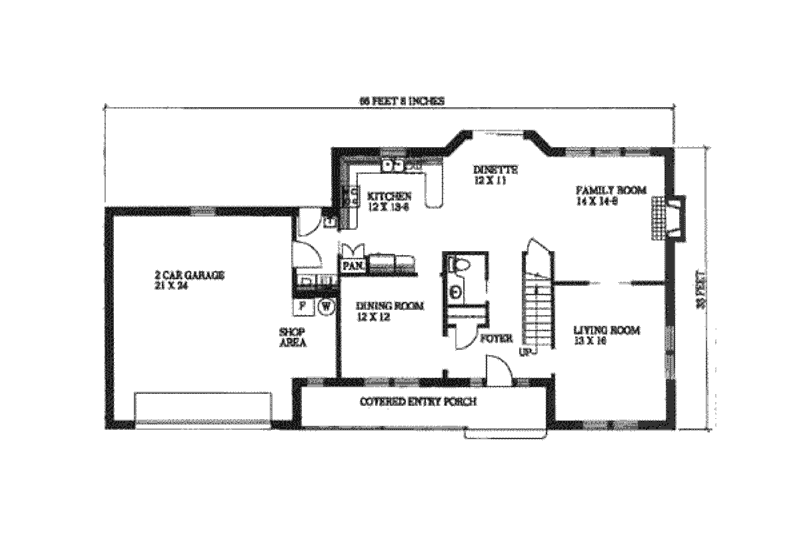 Dream House Plan - Floor Plan - Main Floor for European House Plan #117-131 - 4 bed, 3 bath