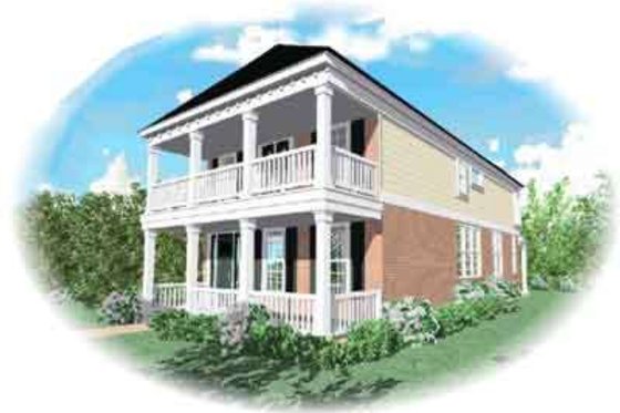Exterior - Front Elevation for Southern House Plan #81-446 - 3 bed, 2.5 bath