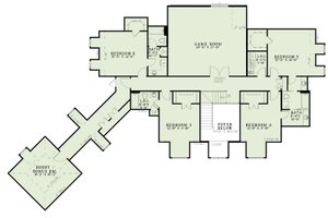 Floor Plan - Upper Floor for European House Plan #17-2505 - 6 bed, 5 bath