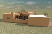 Adobe / Southwestern Style House Plan - 3 Beds 2 Baths 1618 Sq/Ft Plan #450-9 