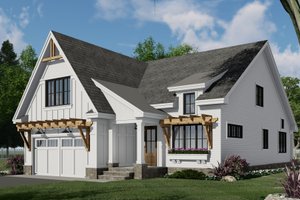 Exterior - Front Elevation 4 for Farmhouse House Plan #51-1215 - 4 bed, 3 bath