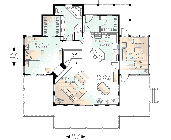 Home Plan - Traditional Floor Plan - Main Floor Plan #23-2067