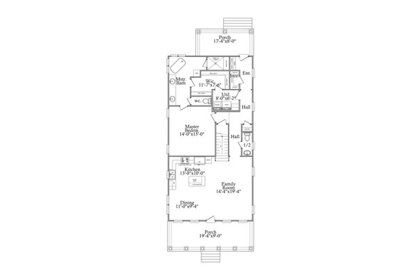 Traditional Floor Plan - Main Floor Plan #69-397