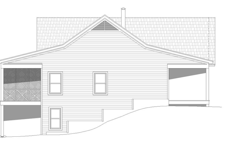 Architectural House Design - Exterior - Other Elevation for Country House Plan #932-62 - 2 bed, 2 bath