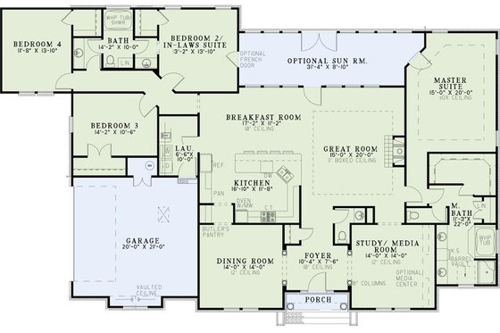 Exterior - Front Elevation 5 for European House Plan #17-2308 - 4 bed, 2.5 bath