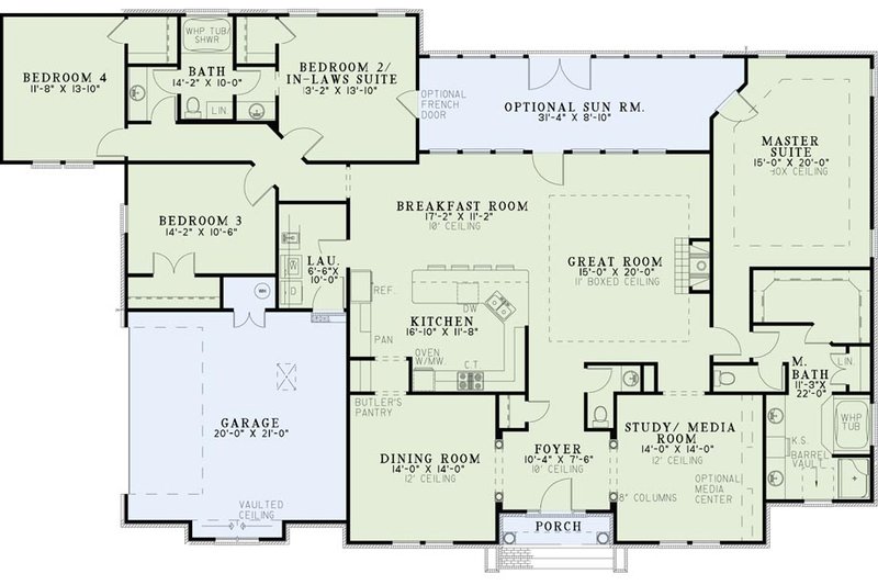 Home Plan - Exterior - Front Elevation 5 for European House Plan #17-2308 - 4 bed, 2.5 bath