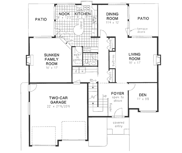 Traditional Floor Plan - Main Floor Plan #18-9257