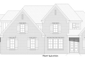 Exterior - Front Elevation 3 for Farmhouse House Plan #932-1101 - 4 bed, 3.5 bath