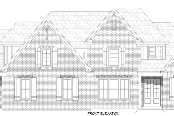 Exterior - Front Elevation 3 for Farmhouse House Plan #932-1101 - 4 bed, 3.5 bath