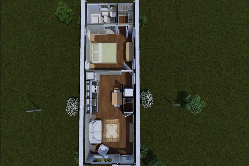 Architectural House Design - Floor Plan - Main Floor 1 for Cottage House Plan #513-2426 - 1 bed, 1 bath