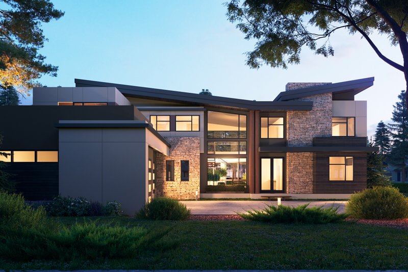 House Plan Design - Contemporary Exterior - Front Elevation Plan #1066-110