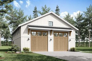 Barndominium Exterior - Front Elevation Plan #1070-219