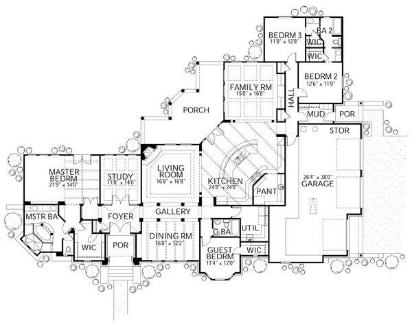 European Floor Plan - Main Floor Plan #80-194