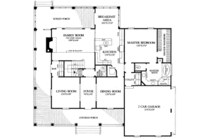 Country Floor Plan - Main Floor Plan #137-216
