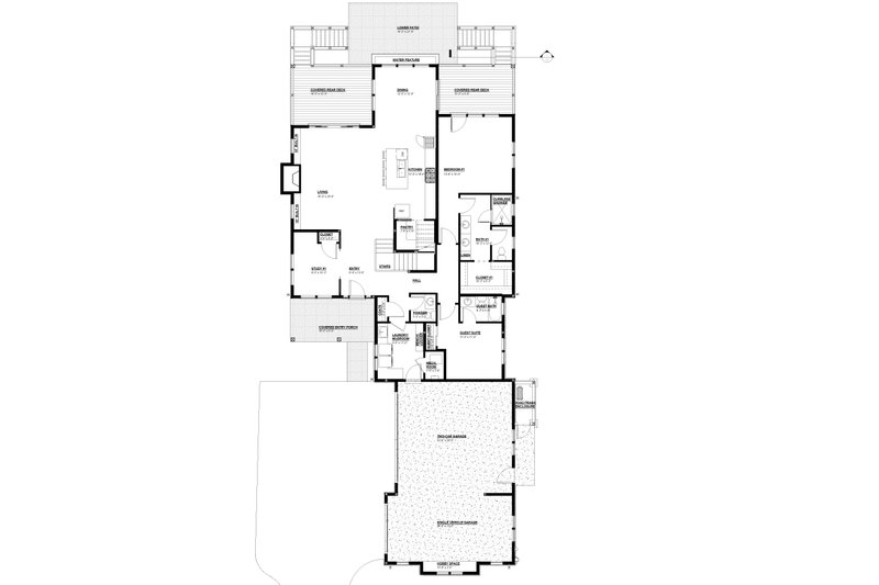 Architectural House Design - Floor Plan - Other Floor for Farmhouse House Plan #895-173 - 4 bed, 3.5 bath