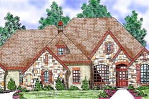 Architectural House Design - European Exterior - Front Elevation Plan #52-122