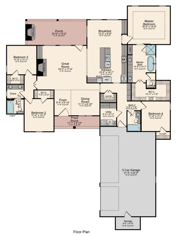 Traditional Floor Plan - Main Floor Plan #1081-24