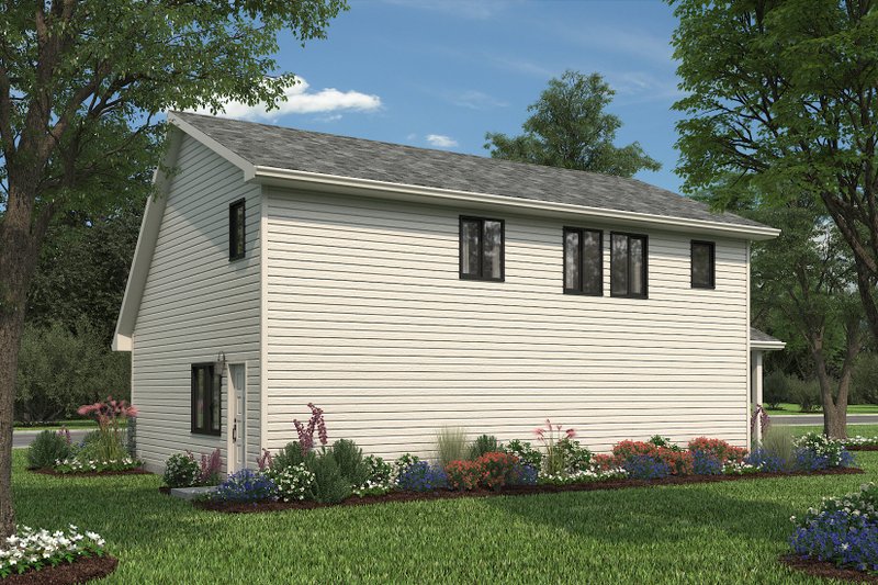 Architectural House Design - Exterior - Rear Elevation 2 for Traditional House Plan #18-318 - 2 bed, 2 bath