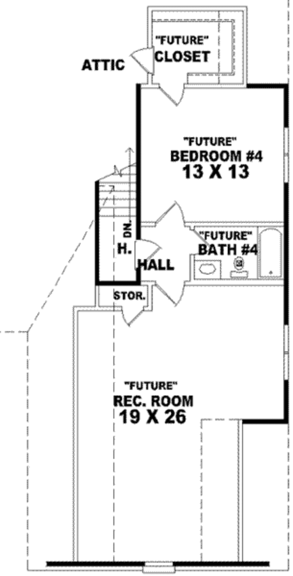 European Floor Plan - Upper Floor Plan #81-1266