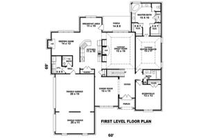 Floor Plan - Main Floor for European House Plan #81-1170 - 4 bed, 3.5 bath