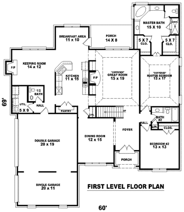European Floor Plan - Main Floor Plan #81-1170