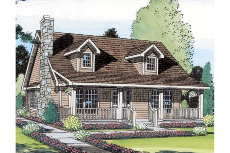 Country Style House Plan - 3 Beds 2 Baths 1415 Sq/Ft Plan #312-363 ...