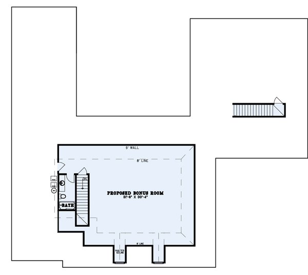 Country Floor Plan - Upper Floor Plan #17-596