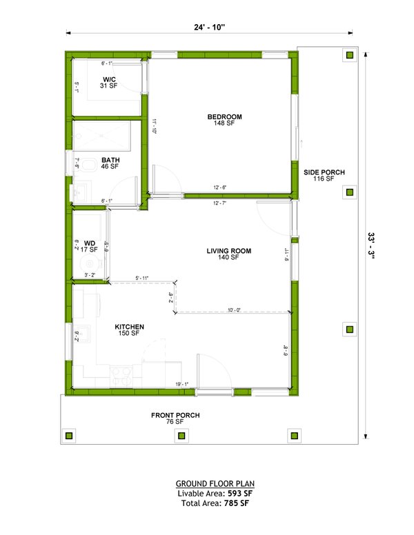 Contemporary Floor Plan - Main Floor Plan #1106-183