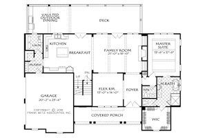 Floor Plan - Main Floor for Farmhouse House Plan #927-987 - 3 bed, 3.5 bath