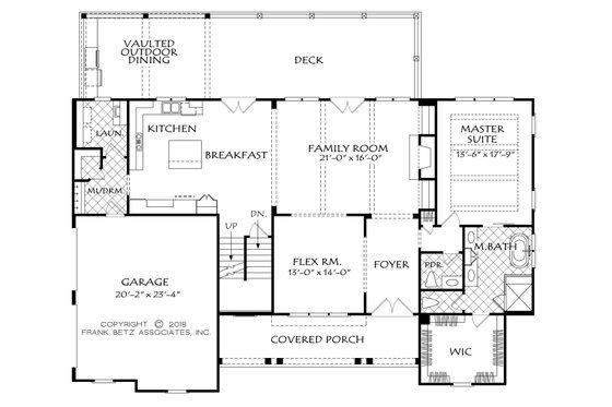 Floor Plan - Main Floor for Farmhouse House Plan #927-987 - 3 bed, 3.5 bath