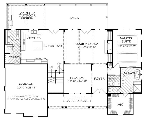 Architectural House Design - Farmhouse Floor Plan - Main Floor Plan #927-987
