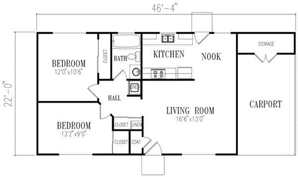 Ranch Floor Plan - Main Floor Plan #1-116