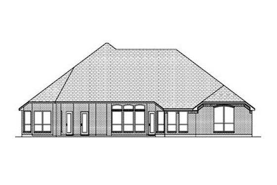 Exterior - Rear Elevation for Traditional House Plan #84-487 - 3 bed, 2.5 bath