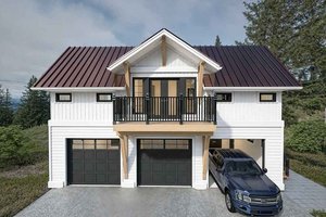 House Blueprint - Farmhouse Exterior - Front Elevation Plan #1101-51