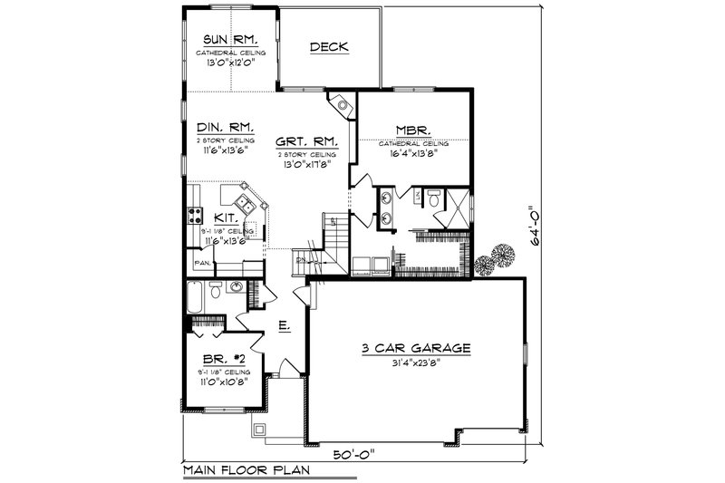 Traditional Style House Plan - 4 Beds 3 Baths 2277 Sq/Ft Plan #70-1246 ...