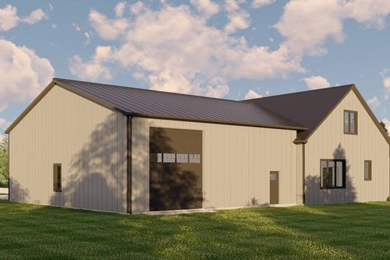 Exterior - Rear Elevation for Barndominium House Plan #1064-216 - 4 bed, 3 bath