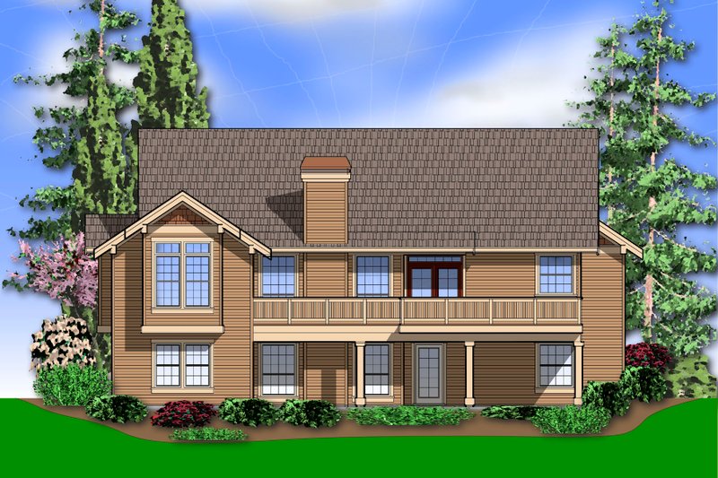 Dream House Plan - Exterior - Rear Elevation for Craftsman House Plan #48-601 - 4 bed, 3 bath