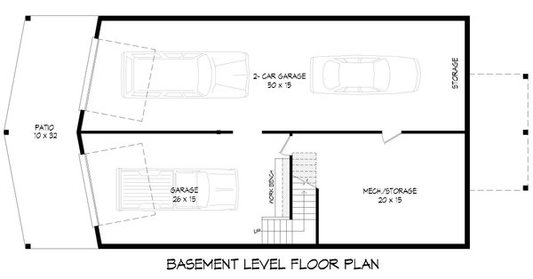 House Blueprint - Southern Floor Plan - Lower Floor Plan #932-813