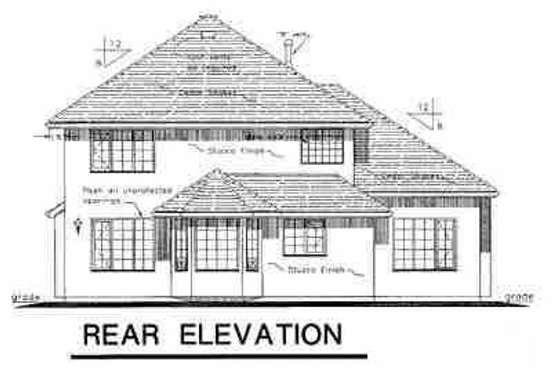Home Plan - Exterior - Rear Elevation for Traditional House Plan #18-254 - 3 bed, 2.5 bath